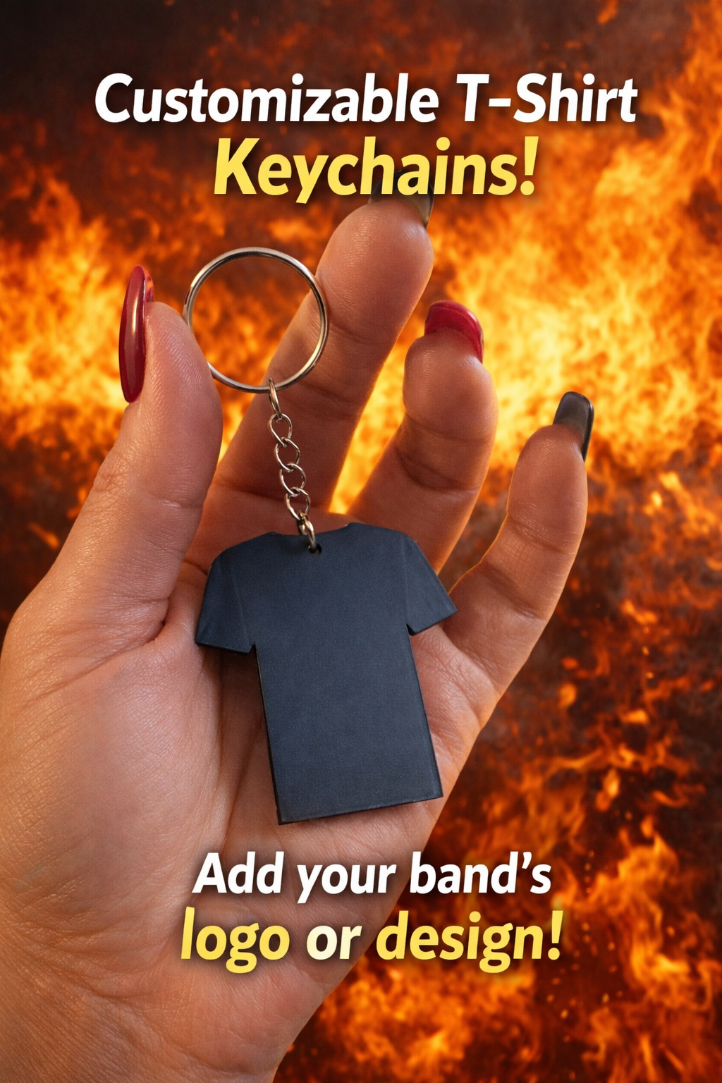 Custom Band T-Shirt Keychain - Promotional Merch