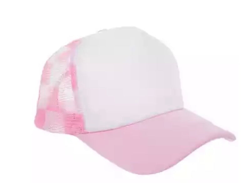 Checkered  Trucker Hat – Personalized with DTF Transfer